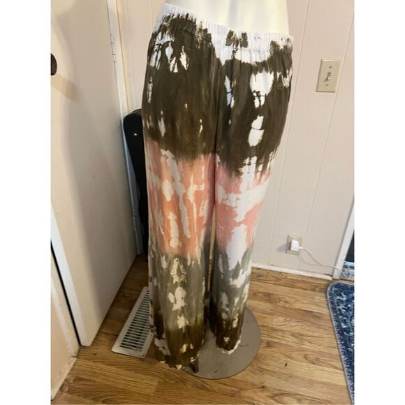 Young, Fabulous & Broke Tie Dyed Wide Leg Cropped Pallazo Pants Sz Gen XS - Picture 5 of 9